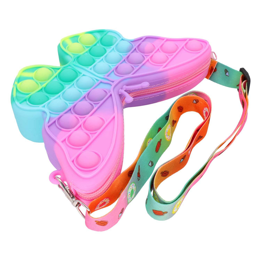 Torbica Mavrični Metulj Pop It Fidget Antistres - Fraktal